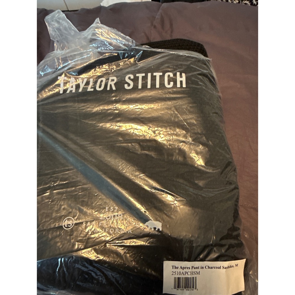 Taylor Stitch The Apres Pant Black Indigo Sashiko Men Jogger Medium NWT - Picture 6 of 6